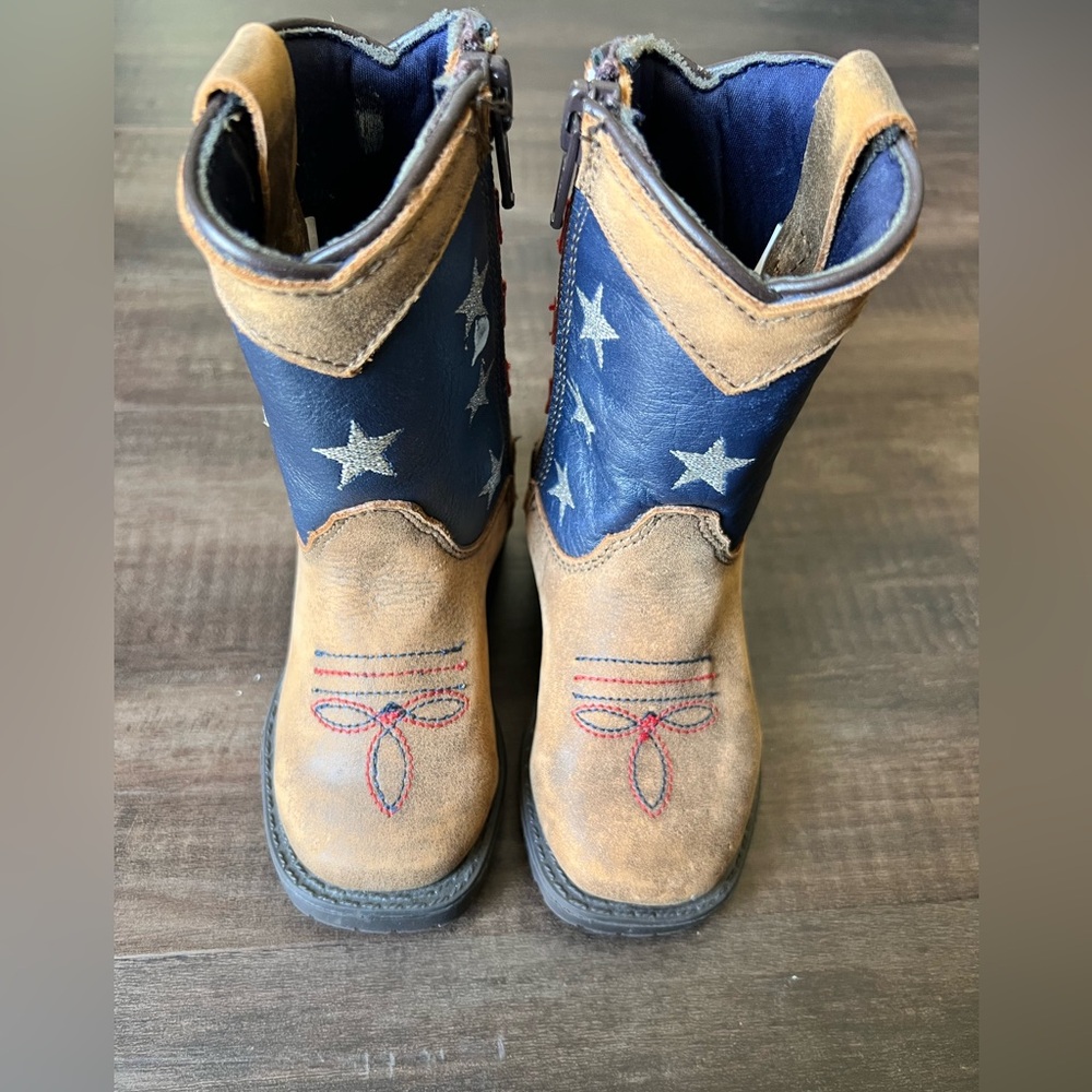 Kids Star-Spangled Western Boots - Picture 2 of 7